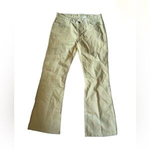 vintage beige corduroy low rise flare pants